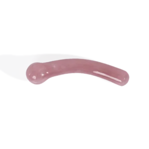 Rose Quartz Curve Crystal Dildo