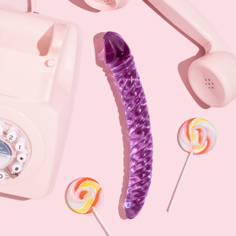 Purple Glass Dildo Pleasure Wand