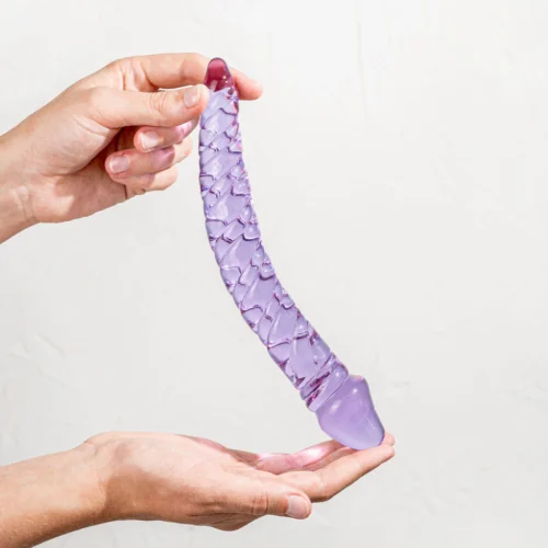 Purple Glass Dildo Pleasure Wand