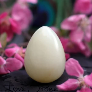 White Nephrite Jade Yoni Egg Queen Egg