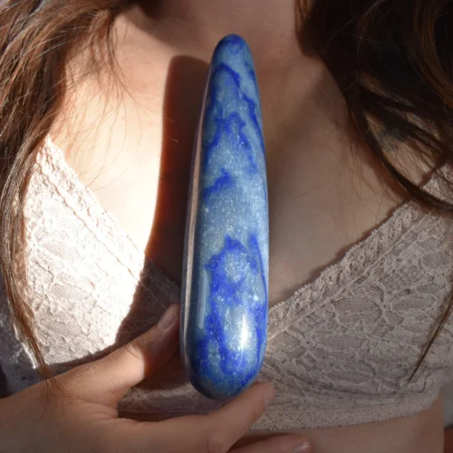 Blue Quartz Crystal Dildo