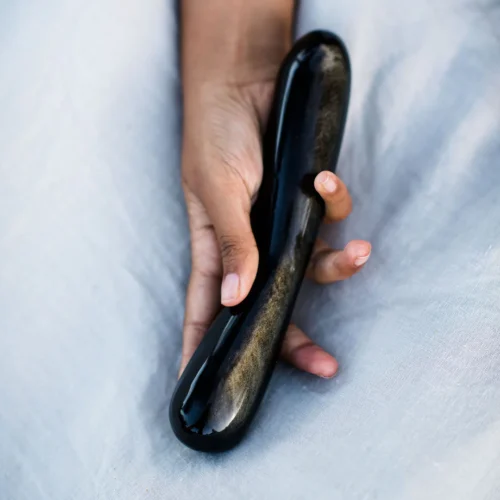 Black Obsidian Curve Dildo