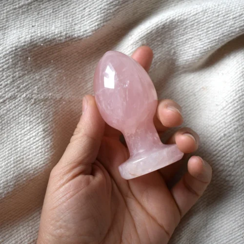 Rose Quartz Crystal Butt Plug